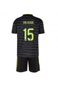 Real Madrid Federico Valverde #15 Babyklær Tredje Fotballdrakt til barn 2022-23 Korte ermer (+ Korte bukser)